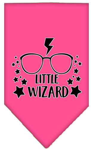 Little Wizard Screen Print Bandana Bright Pink Large